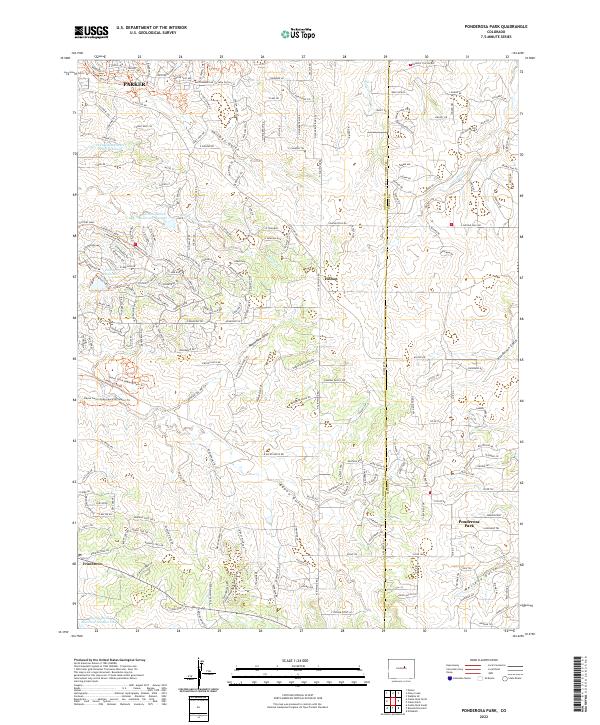 Ponderosa Park, CO — USGS 7.5-minute topo (2022)