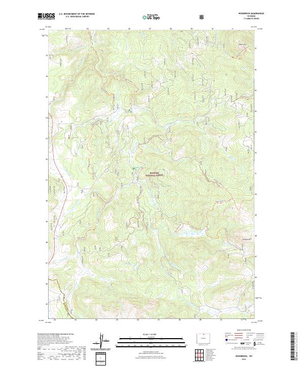 Woodrock, WY — USGS 7.5-minute topo (2021)