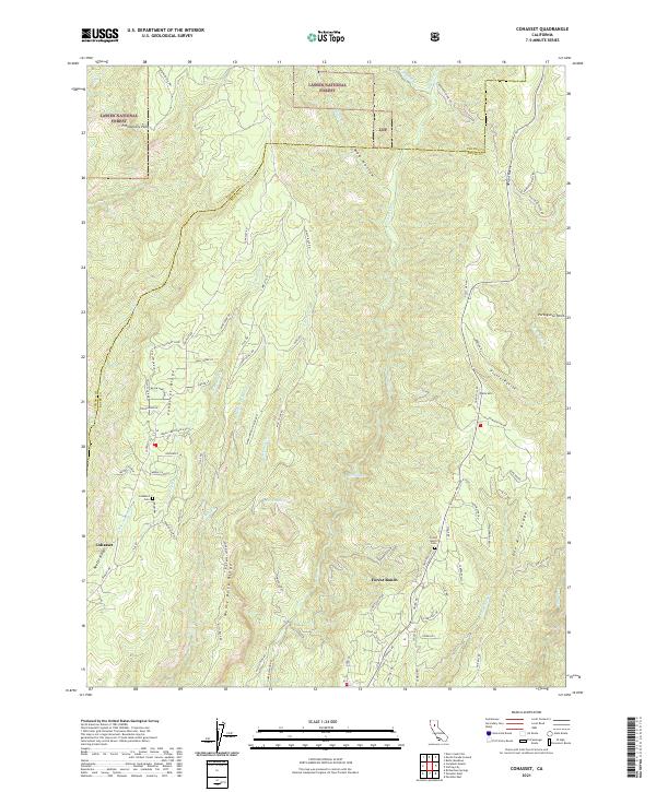 Cohasset, CA — USGS 7.5-minute topo (2021)