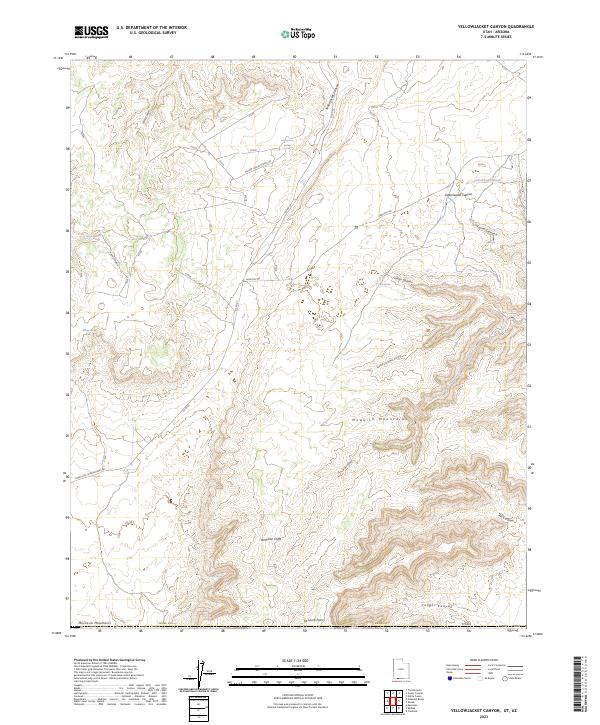 Yellowjacket Canyon, UT-AZ — USGS 7.5-minute topo (2023)
