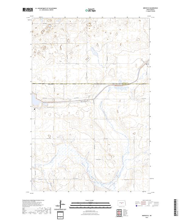 Mercer SE, ND — USGS 7.5-minute topo (2024)