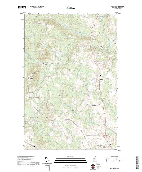 New Sweden, ME — USGS 7.5-minute topo (2024)