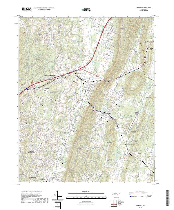 Ooltewah, TN — USGS 7.5-minute topo (2022)