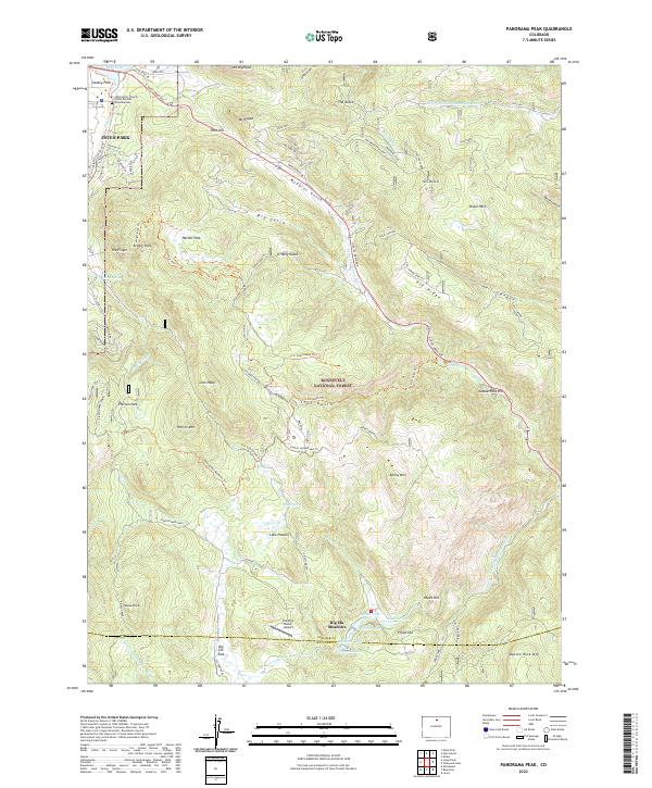 Panorama Peak, CO — USGS 7.5-minute topo (2022)