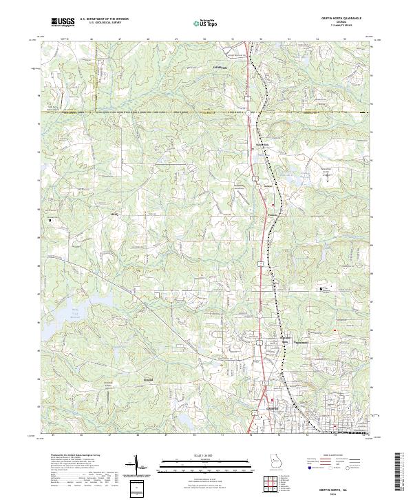 Griffin North, GA — USGS 7.5-minute topo (2024)