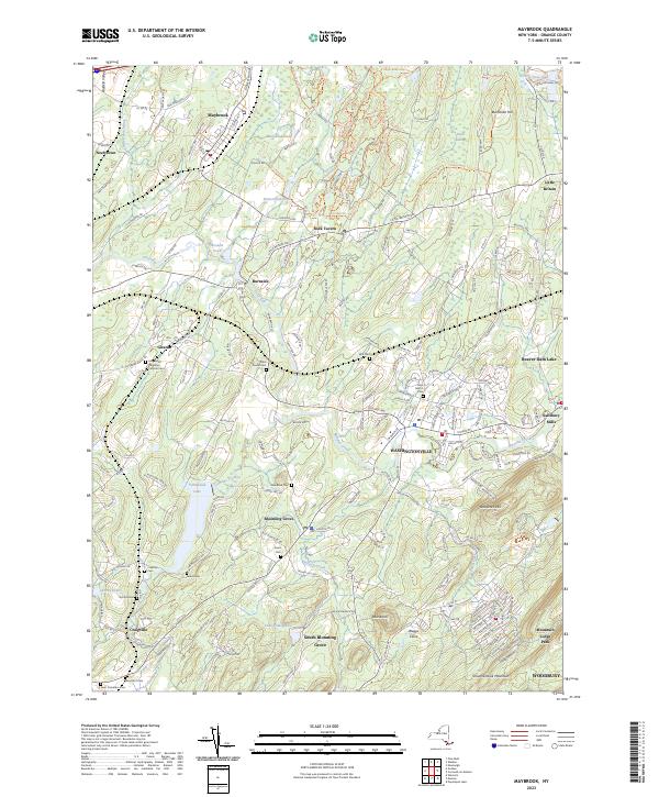Maybrook, NY — USGS 7.5-minute topo (2023)