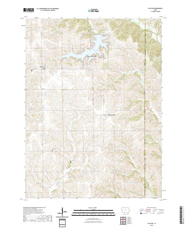Ellston, IA — USGS 7.5-minute topo (2022)