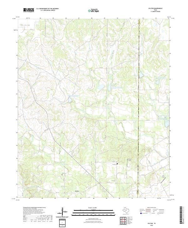 Hylton, TX — USGS 7.5-minute topo (2022)