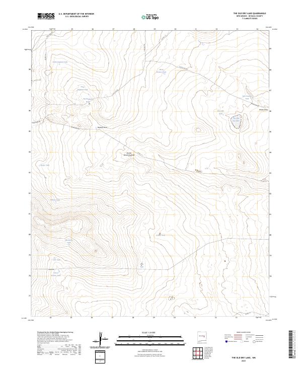 The Old Dry Lake, NM — USGS 7.5-minute topo (2023)