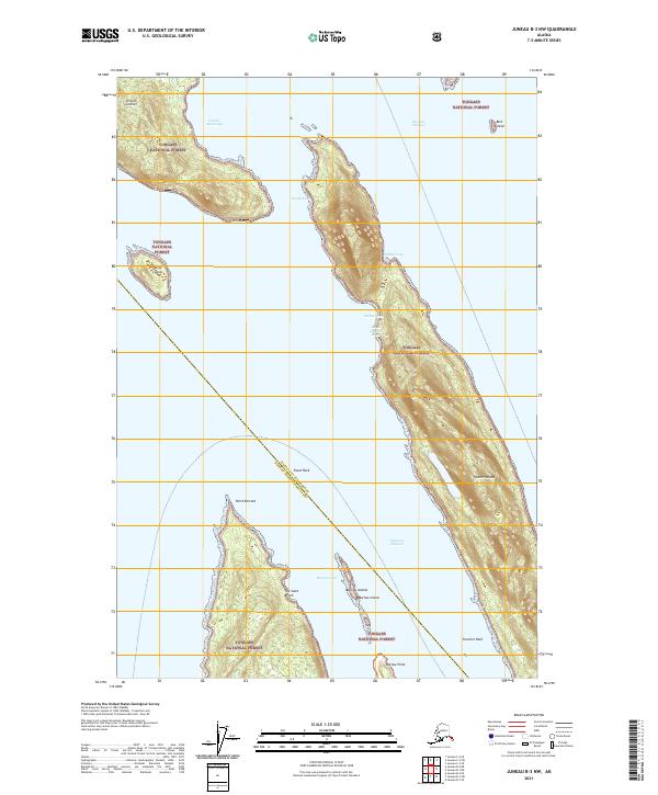 Juneau B-3 NW, AK — USGS 7.5-minute topo (2021)
