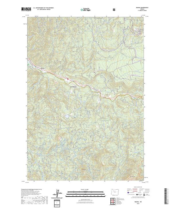 Idanha, OR — USGS 7.5-minute topo (2024)