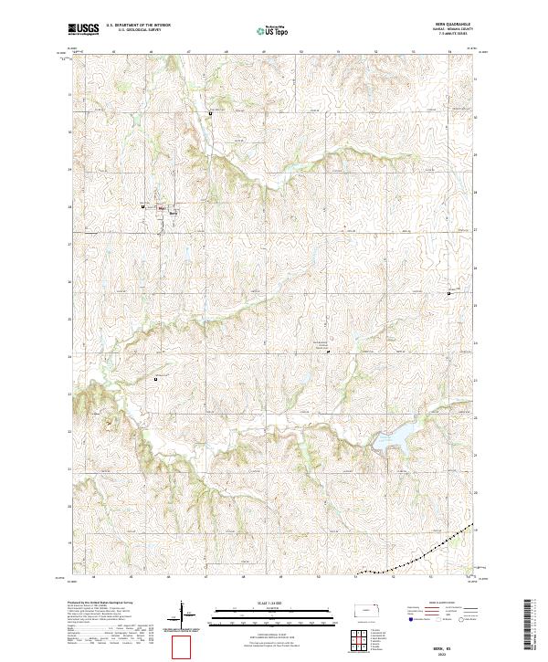 Bern, KS — USGS 7.5-minute topo (2022)