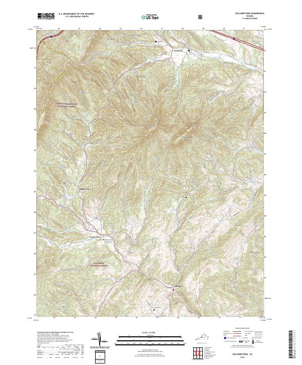 Collierstown, VA — USGS 7.5-minute topo (2022)