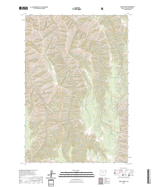 Sleepy Ridge, OR — USGS 7.5-minute topo (2023)