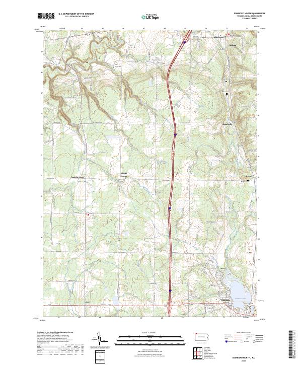 Edinboro North, PA — USGS 7.5-minute topo (2023)