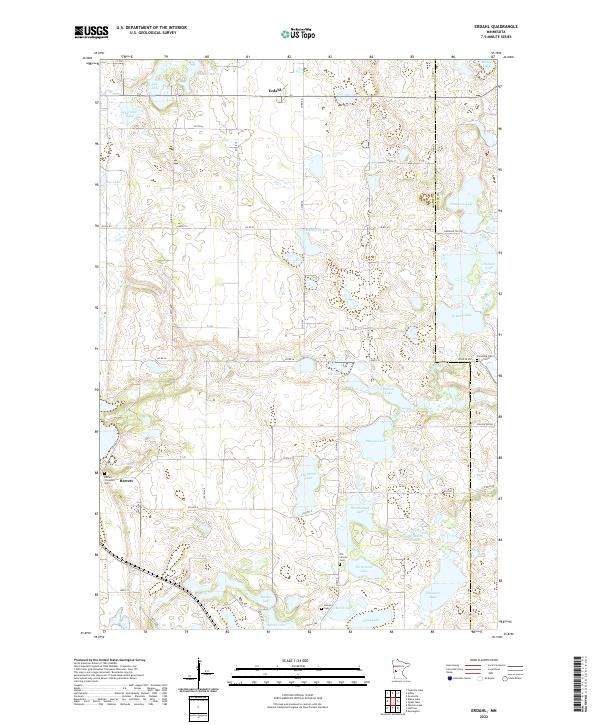 Erdahl, MN — USGS 7.5-minute topo (2022)