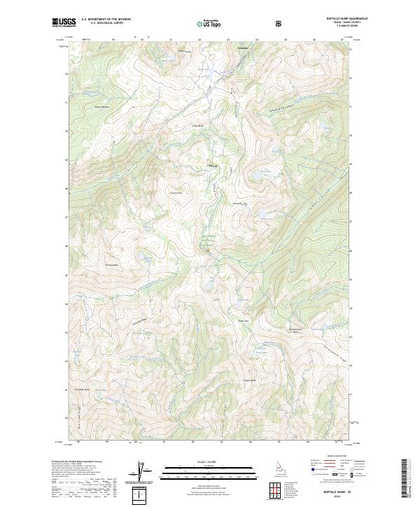 Buffalo Hump, ID — USGS 7.5-minute topo (2024)