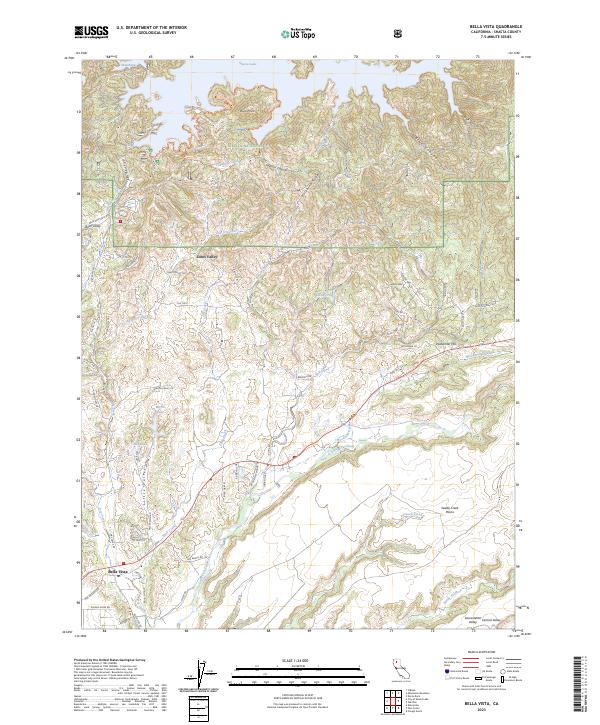 Bella Vista, CA — USGS 7.5-minute topo (2023)