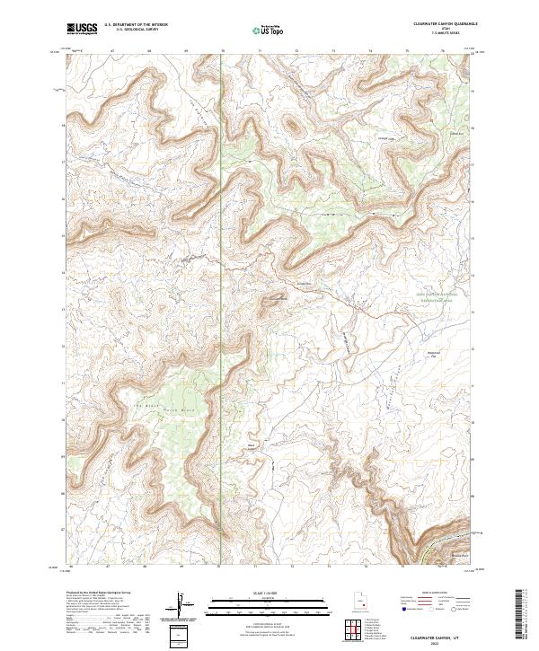 Clearwater Canyon, UT — USGS 7.5-minute topo (2023)