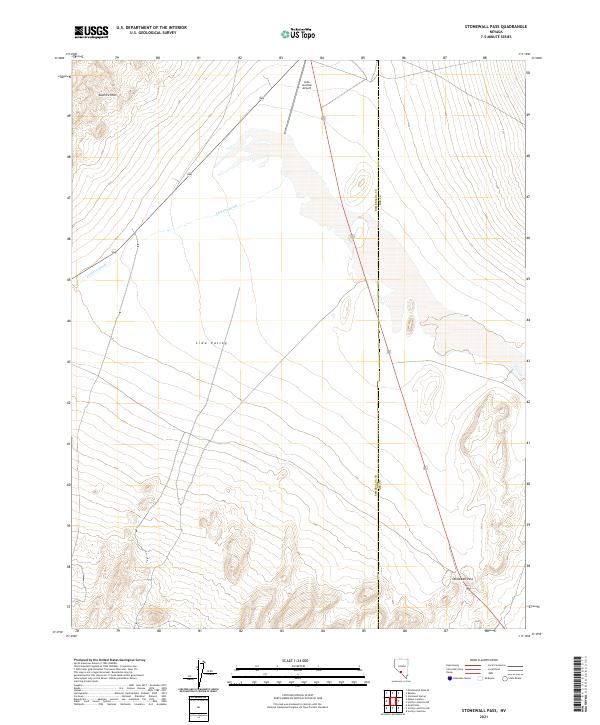 Stonewall Pass, NV — USGS 7.5-minute topo (2021)