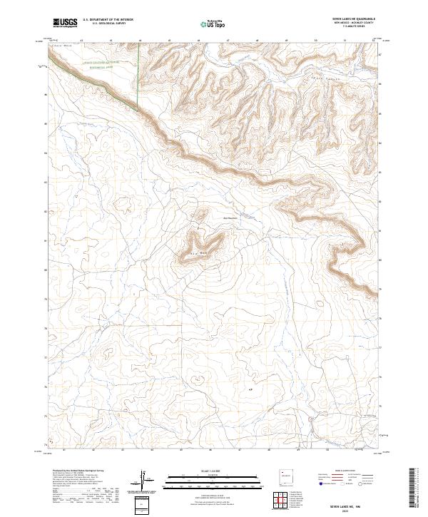 Seven Lakes NE, NM — USGS 7.5-minute topo (2023)