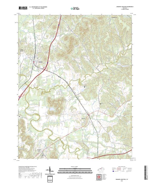 Lebanon Junction, KY — USGS 7.5-minute topo (2022)