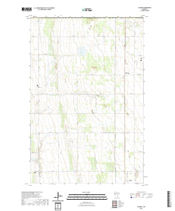 Flaming, MN — USGS 7.5-minute topo (2022)