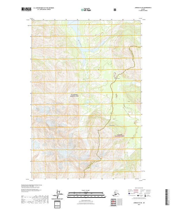 Juneau D-6 SE, AK — USGS 7.5-minute topo (2021)