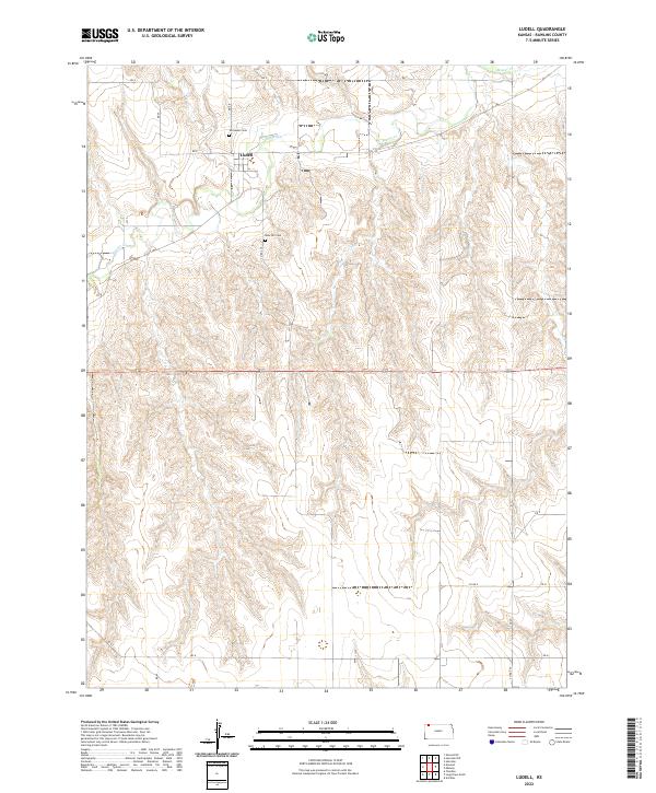 Ludell, KS — USGS 7.5-minute topo (2022)