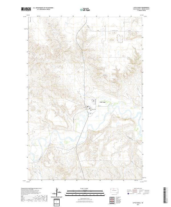 Little Eagle, SD — USGS 7.5-minute topo (2021)