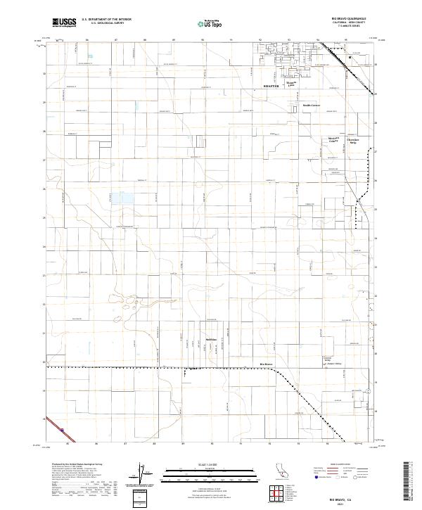 Rio Bravo, CA — USGS 7.5-minute topo (2021)