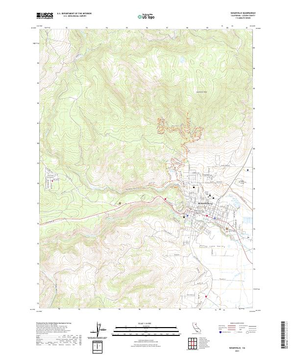 Susanville, CA — USGS 7.5-minute topo (2021)