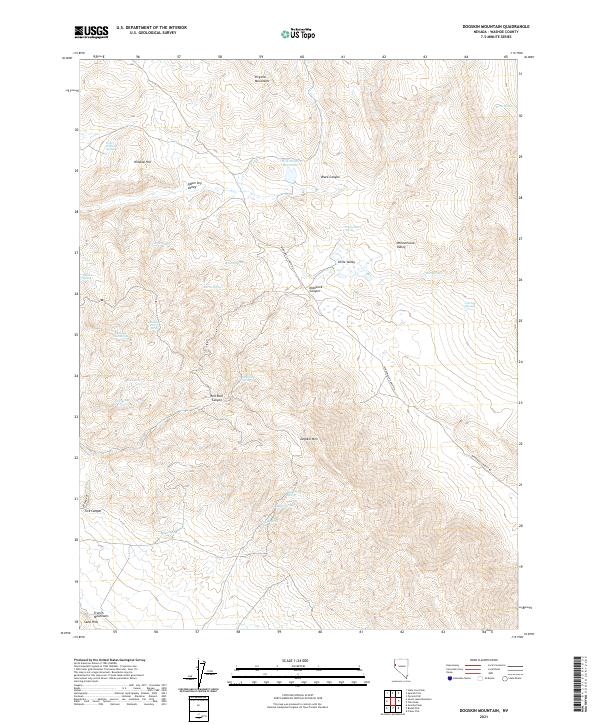Dogskin Mountain, NV — USGS 7.5-minute topo (2021)