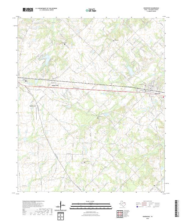 Edgewood, TX — USGS 7.5-minute topo (2022)