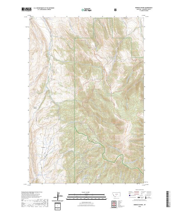 Rimrock Divide, MT — USGS 7.5-minute topo (2024)