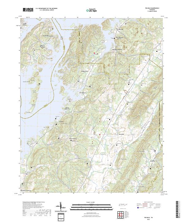 Ten Mile, TN — USGS 7.5-minute topo (2022)