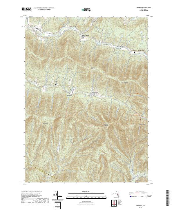 Lexington, NY — USGS 7.5-minute topo (2023)
