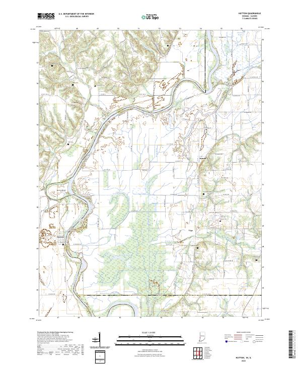 Hutton, IN-IL — USGS 7.5-minute topo (2022)