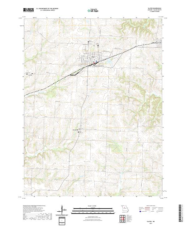 Slater, MO — USGS 7.5-minute topo (2021)