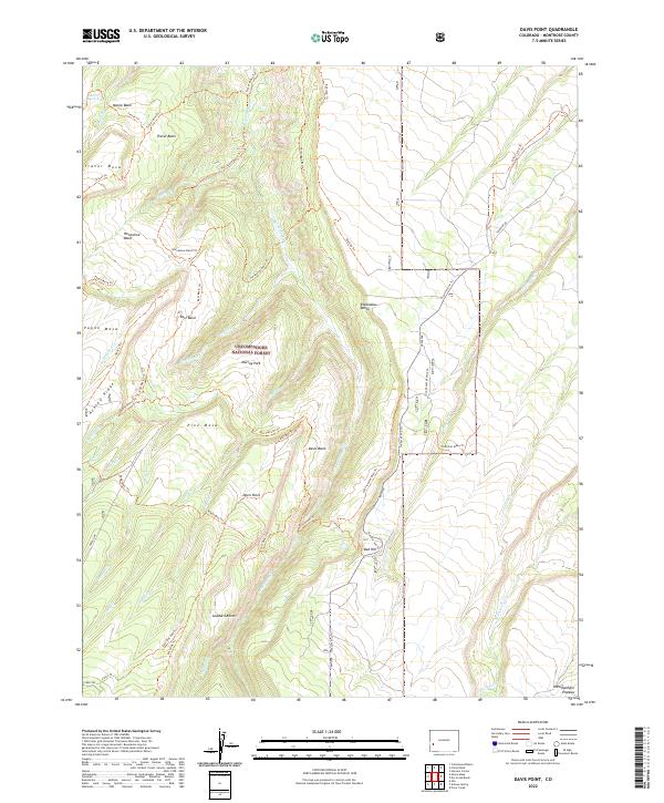 Davis Point, CO — USGS 7.5-minute topo (2022)