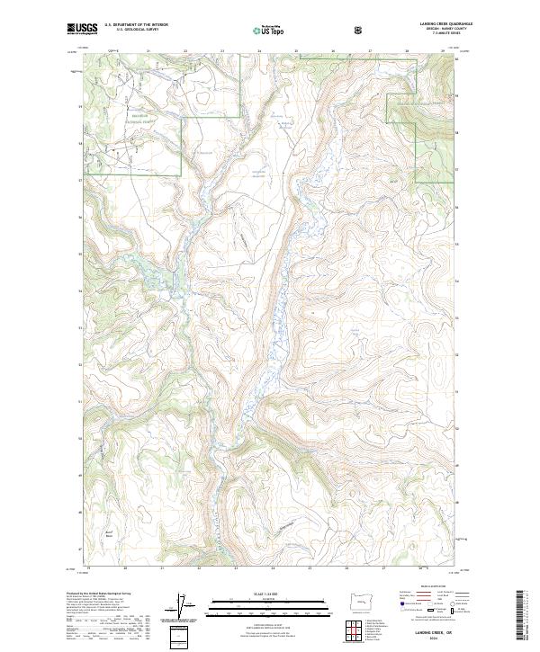 Landing Creek, OR — USGS 7.5-minute topo (2024)