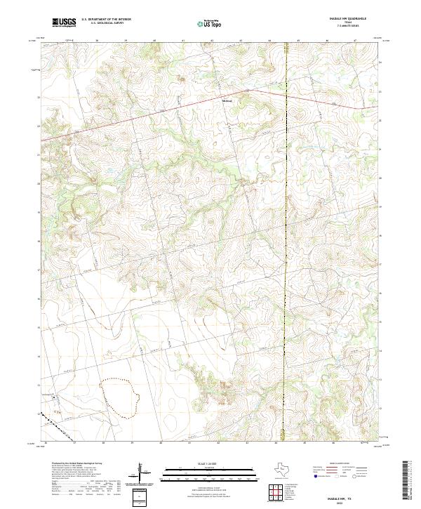 Inadale NW, TX — USGS 7.5-minute topo (2022)