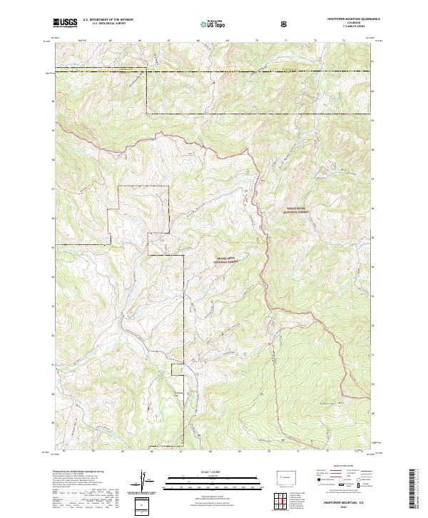 Hightower Mountain, CO — USGS 7.5-minute topo (2022)