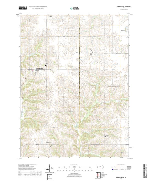 Garden Grove, IA — USGS 7.5-minute topo (2022)