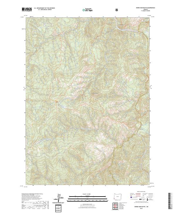 Horse Sign Butte, OR — USGS 7.5-minute topo (2023)