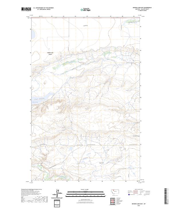 Mission Lake East, MT — USGS 7.5-minute topo (2024)