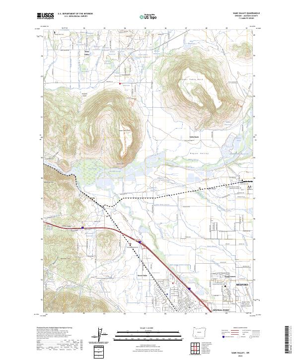 Sams Valley, OR — USGS 7.5-minute topo (2024)