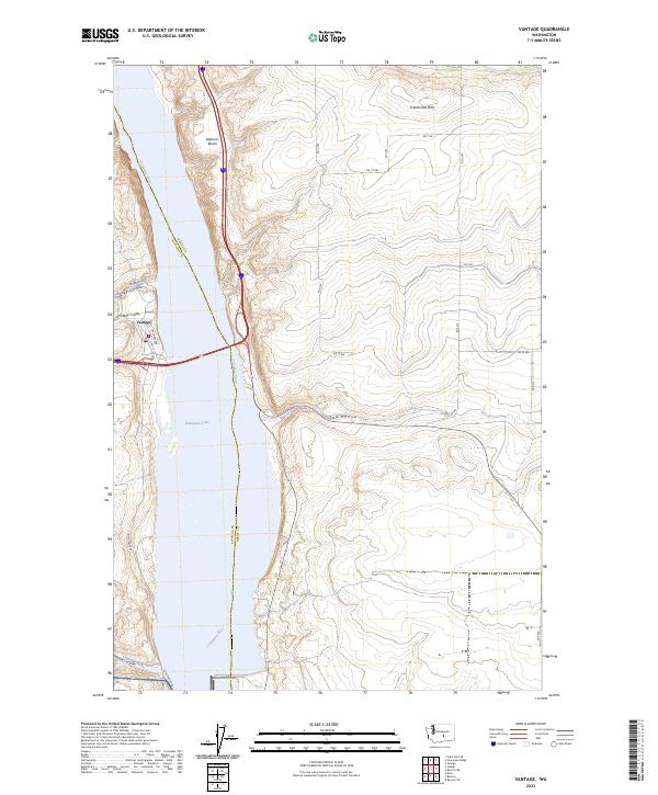Vantage, WA — USGS 7.5-minute topo (2023)