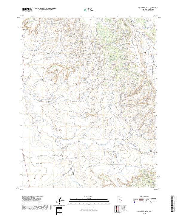 Sandstone Draw, UT — USGS 7.5-minute topo (2023)
