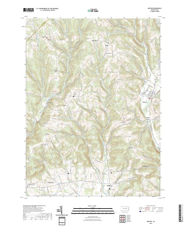 Benton, PA — USGS 7.5-minute topo (2023)